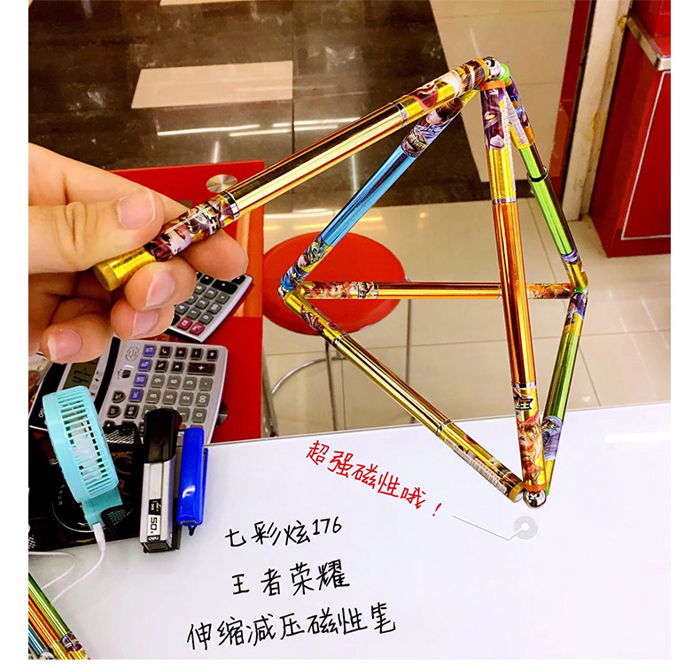 Nuevo retractable spinner pen imagen de la caricatura estudiante competencia spinner pen cute depression magnetic pen wholesale suministro directo pic 17
