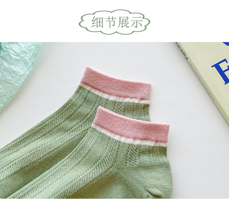 袜子地摊一件代发女士袜子夏季薄款网眼透气吸汗短筒女袜百搭休闲浅口船袜诸暨批发一件代发详情14