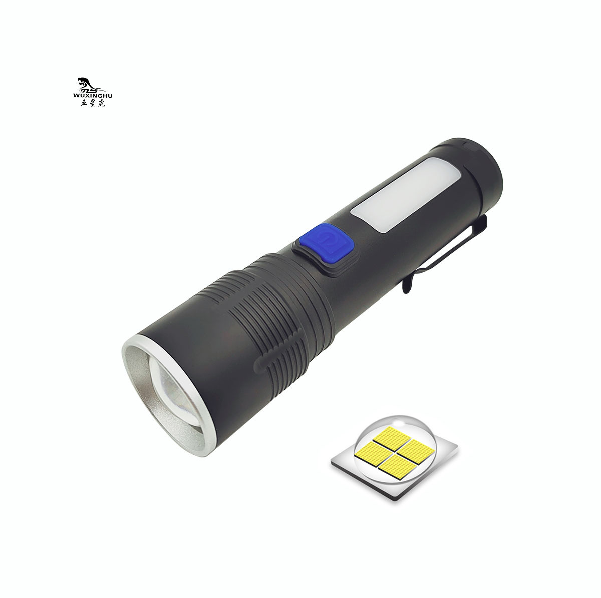The popular P70 high-intensity flashlight, long-range multi-functional charging and zoom mini flashlight, is a home and outdoor work light pic 1