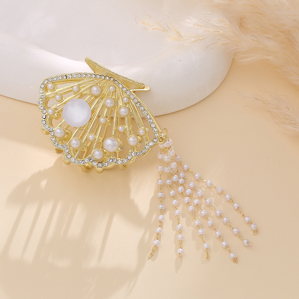 2023年春款后脑勺盘发半头马尾夹女气质简约百搭发抓抓夹潮流发饰详情2