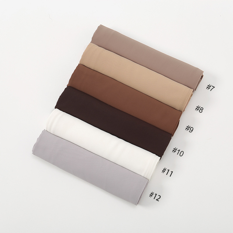 马来西亚新款包头长巾菱形雪纺镊子直角边防晒披肩穆斯林包头巾女详情14