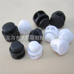 现货供应3孔猫眼扣 可穿织带方形扁弹簧扣 调节绳扣 ABS弹簧扣详情3