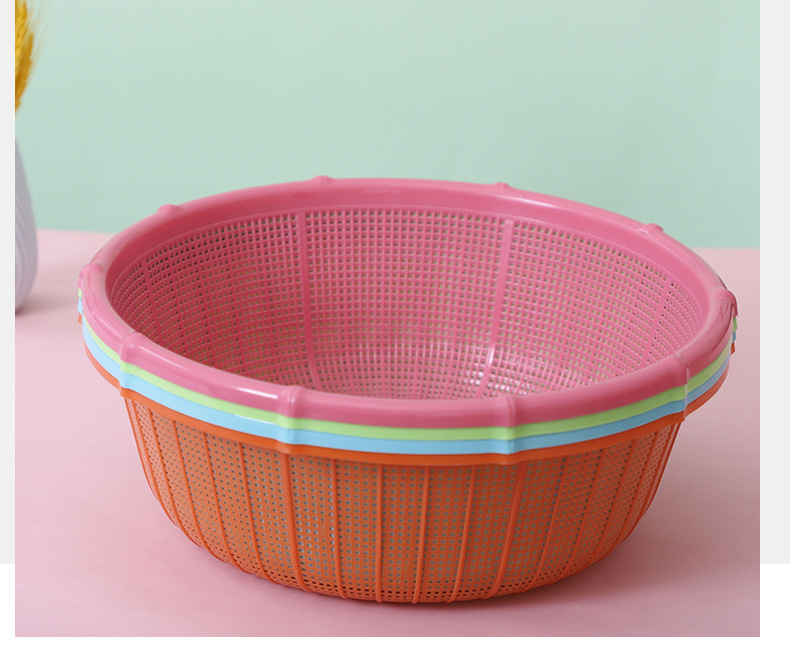 Bamboo joint rice baskets, rice-washing baskets, storage baskets, plastic fruit baskets, vegetable baskets, kitchenware direct delivery from the manufacturer pic 17