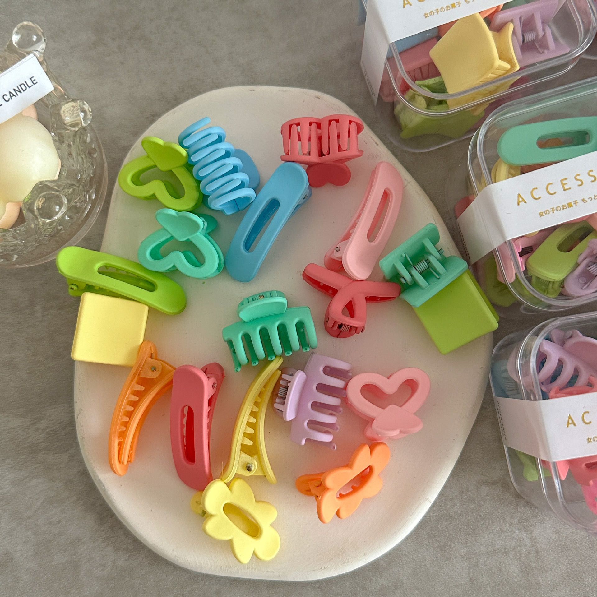 Simple and versatile, soft and highly elastic bow hair ties from Japan and South Korea, popular and durable multi-color hair ties and hair bands pic 2