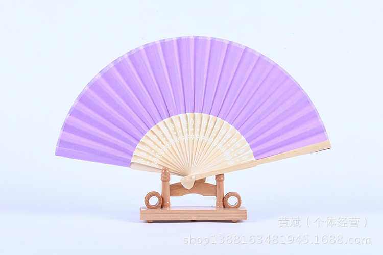 7寸空白折扇儿童绘画涂色纸扇白色彩色扇子幼儿园创意DIY手工材料详情22