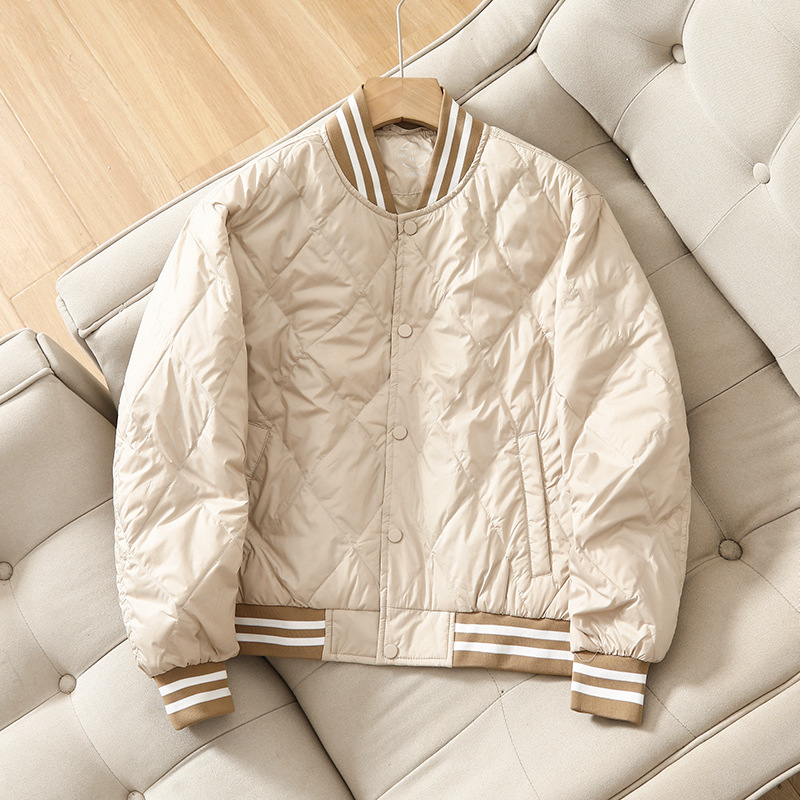 BO家原厂元单 轻薄同款秋冬保暖棒球领款式情侣男士羽绒服详情22