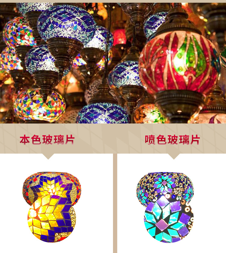 Qianlian Turkish small table lamp, retro exotic bedroom, living room, dining room lamp, hotel and homestay, Southeast Asian handmade table lamp pic 10