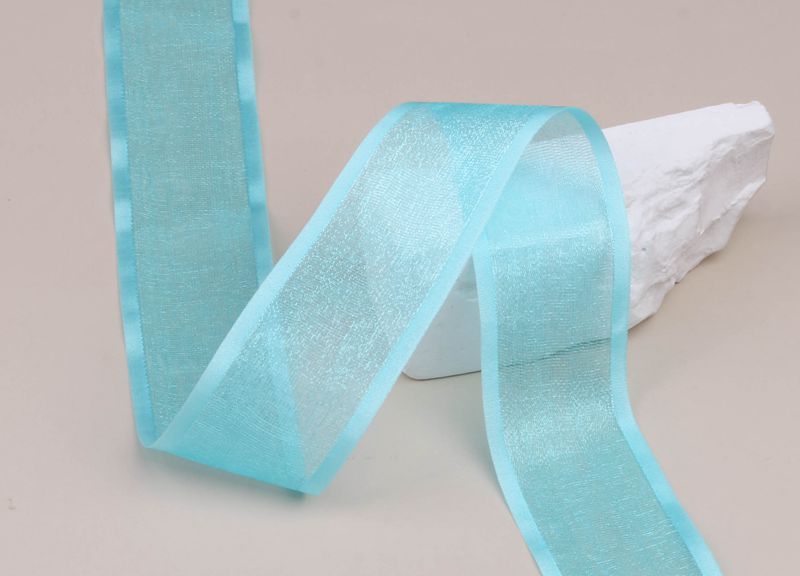 Double-layer thick-edged solid color glossy snow gauze ribbon bow hair accessory clothing Wedding cake gift box packaging sheer gauze ribbon pic 11