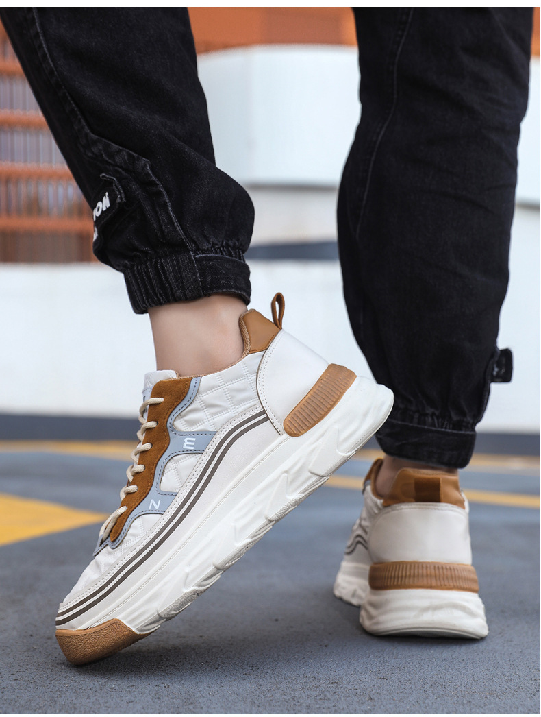 秋冬新款潮流小众厚底阿甘老爹鞋男士增高运动休闲鞋休闲板鞋男款详情12