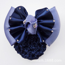 Professional hairpin, hair net, gold-edge bow, hair accessory, postal mobile headwear, nurse, work, hotel hairpin pic 5