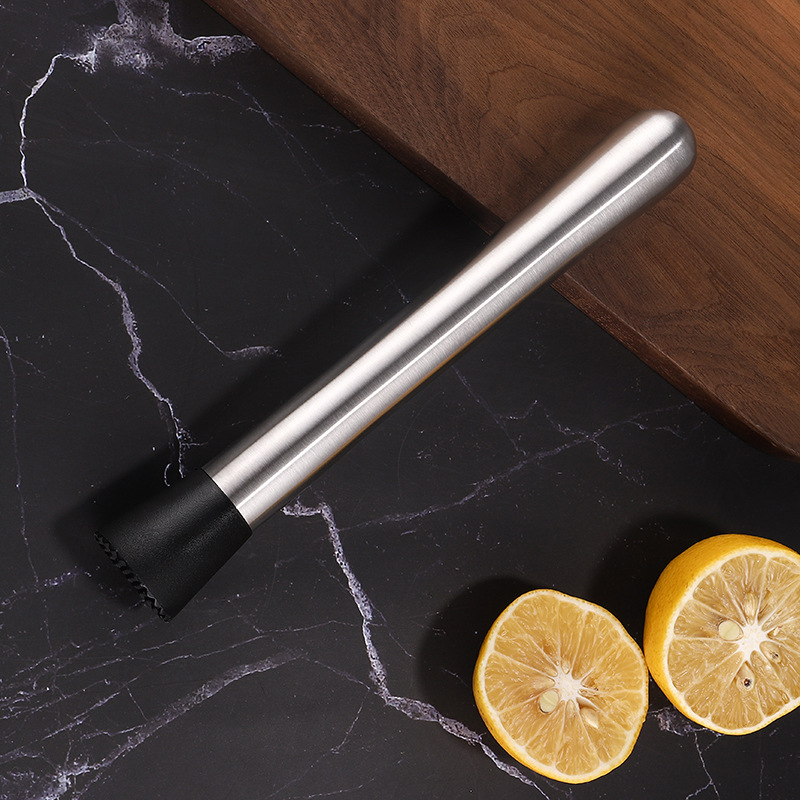 A 9-piece stainless steel cocktail shaker, cocktail shaker and mixing tool set with a bamboo base for storage pic 14