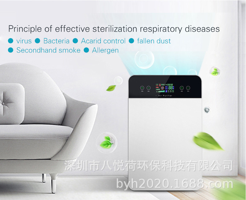 Air purifier, household indoor humidification, UV ultraviolet disinfection, formaldehyde removal, smoke and odor removal, negative ion purifier pic 40