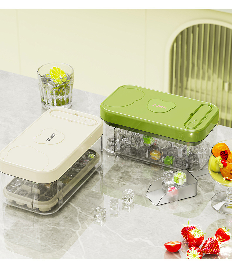 Ice cube mold, ice cube maker, household refrigerator, ice box with lid, ice storage box, press-type, easy-to-demold ice cube tray pic 11