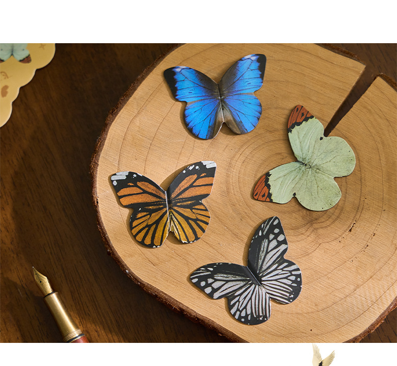 Zao Mo Magnetic Bookmark Flying Flower Butterfly Shadow Series: 4 Types of Chinese-style reading Bookmarks and Ancient-style butterfly DIY Decorative Book holders pic 11
