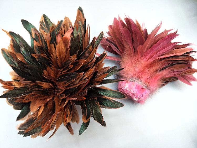 Colorful Feather 5-7 Ziyong Colorful Chicken Feather DIY Mask, Cat Toy Stick toy accessory Feather toy pic 18