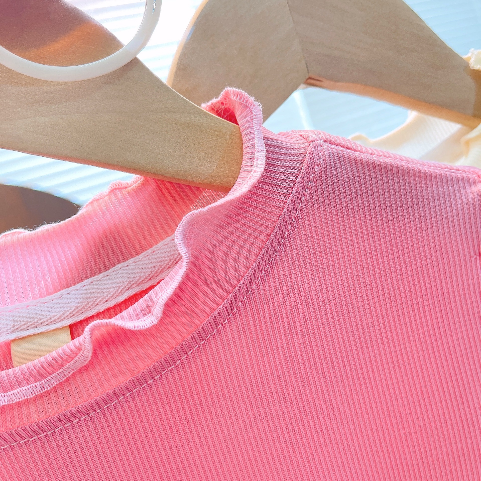 冰丝女童t恤短袖夏装2024新款韩版洋气儿童夏季花边半袖体恤上衣详情10