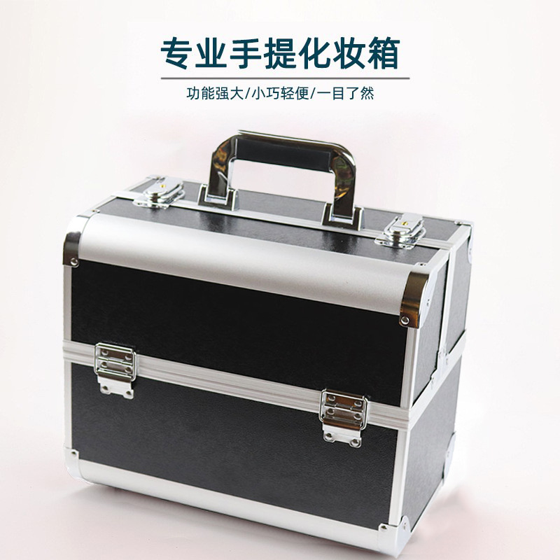 Professional makeup artist, multi-layer aluminum alloy tattoo and nail art box, makeup box, portable hand-held makeup box, toolbox customization pic 3