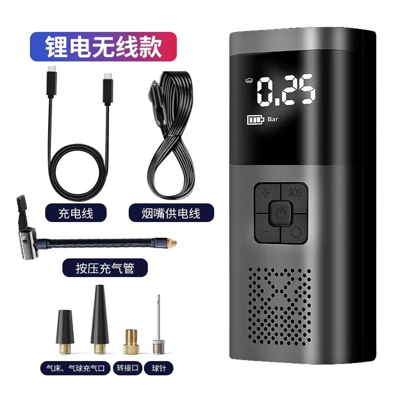 Intelligent digital display car air pump and portable car tire air pump pic 1