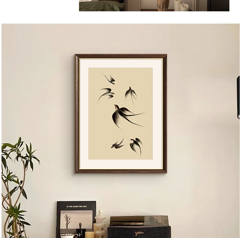 法式中古风装饰画客厅飞燕复古小众艺术好寓意挂画家居软装壁画详情6