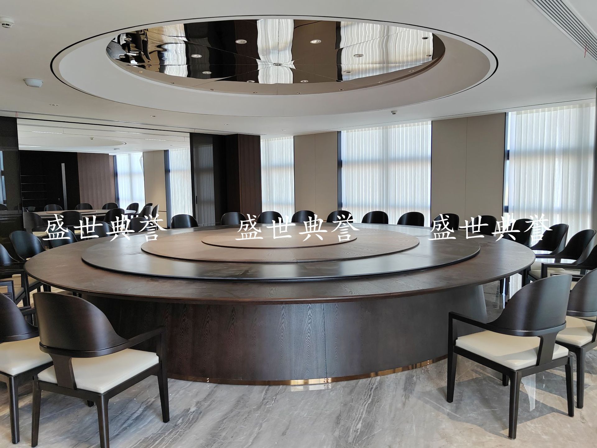 Xiamen International Hotel Solid wood dining tables and Chairs, internal club business reception solid wood chairs, designer light luxury chairs pic 6