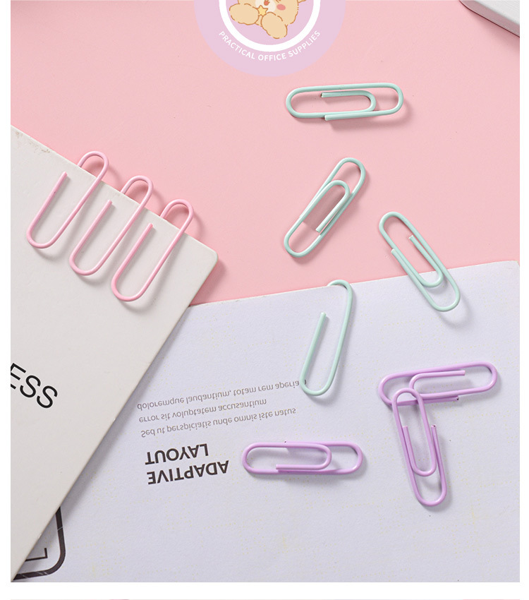 Office paperclip, ticket holder, long-tail clip, binding box set, student planner, stationery, iron clip, swallowtail clip pic 12