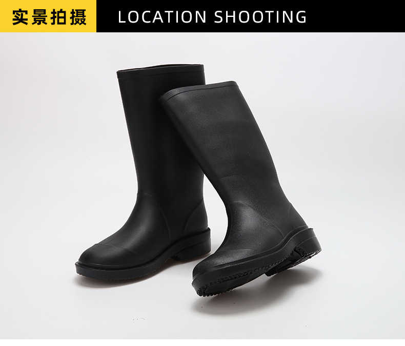 女士时尚新款中筒雨鞋PVC防滑防水耐磨套鞋胶鞋详情3