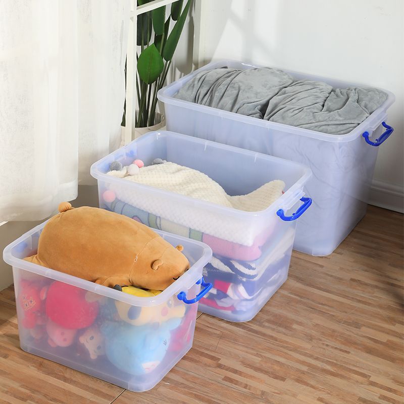Large transparent box with lid, clothing storage box, food-grade PP storage and organization box, wheeled turnover box, medical plastic frame pic 4