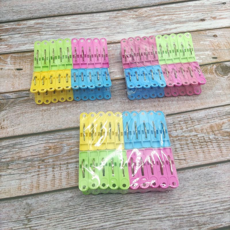 Solid-color clothes drying tongs/plastic tongs/clothes drying tongs (20 per pack) tongs pic 6