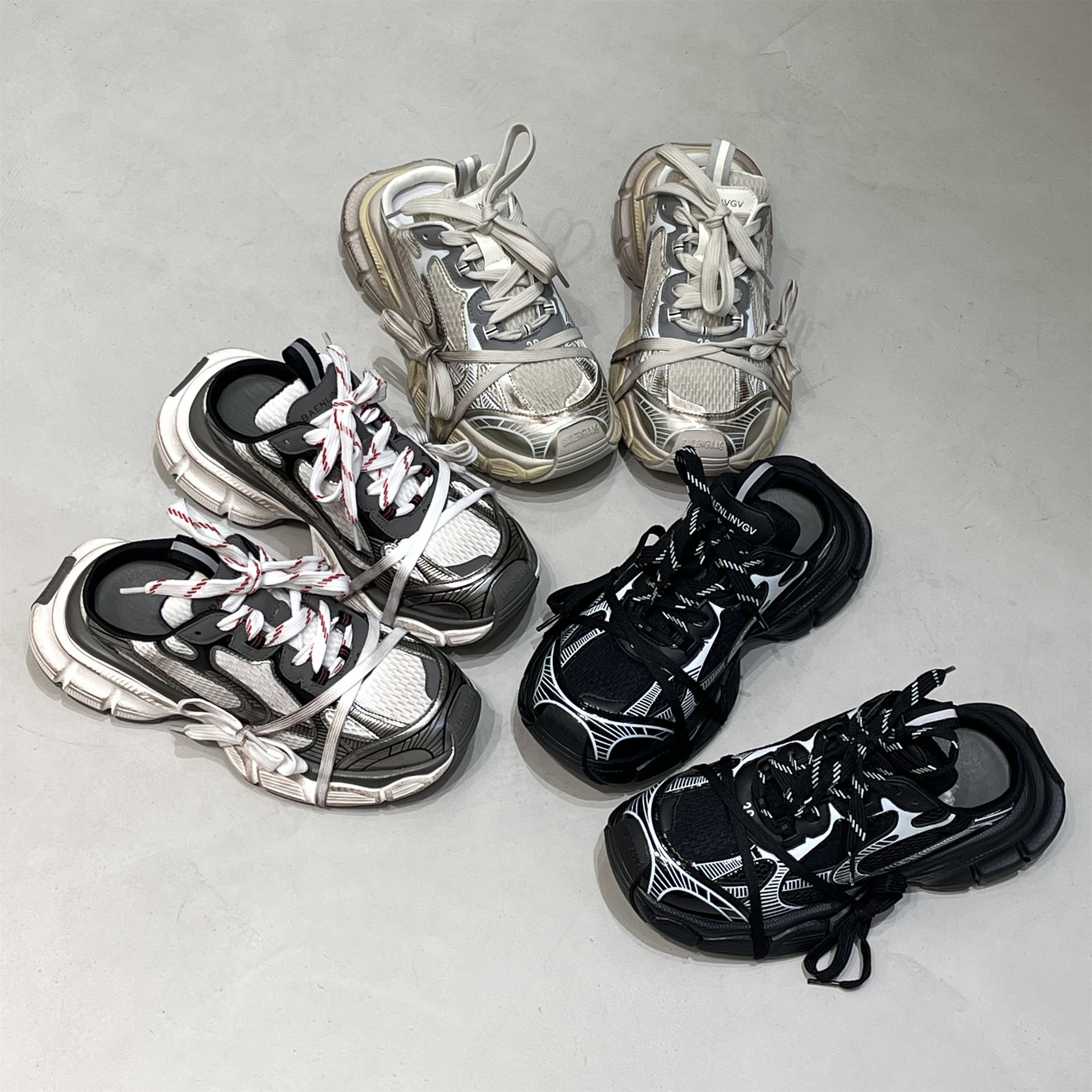 2023年新款老爹鞋增高厚底运动鞋休闲做旧复古情侣男女鞋详情42