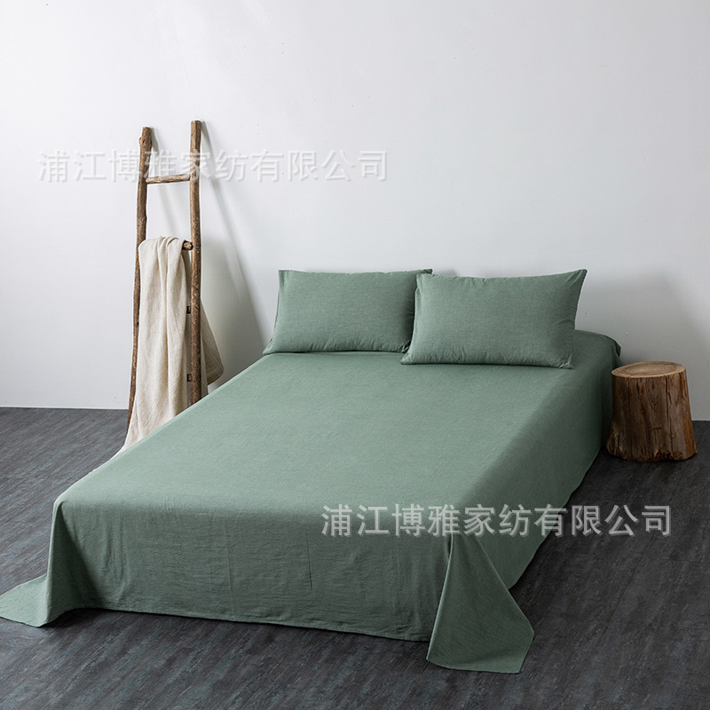 Boya Home Textiles Japanese-style Muji pure cotton bed sheets and bed covers 100% pure cotton bed covers wholesale single student dormitory bedding pic 9