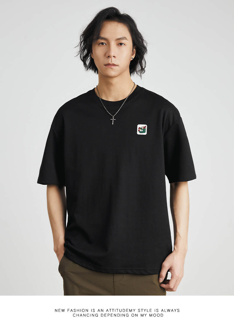 亦止男装龙年刺绣印花印花T恤男短袖夏季新款休闲情侣半袖上衣潮详情17