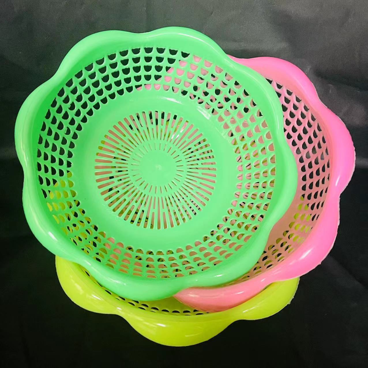 Lace baskets, plastic baskets, baskets, storage baskets, fruit baskets, multi-purpose storage baskets, vegetable washing and draining baskets, rice washing baskets pic 3