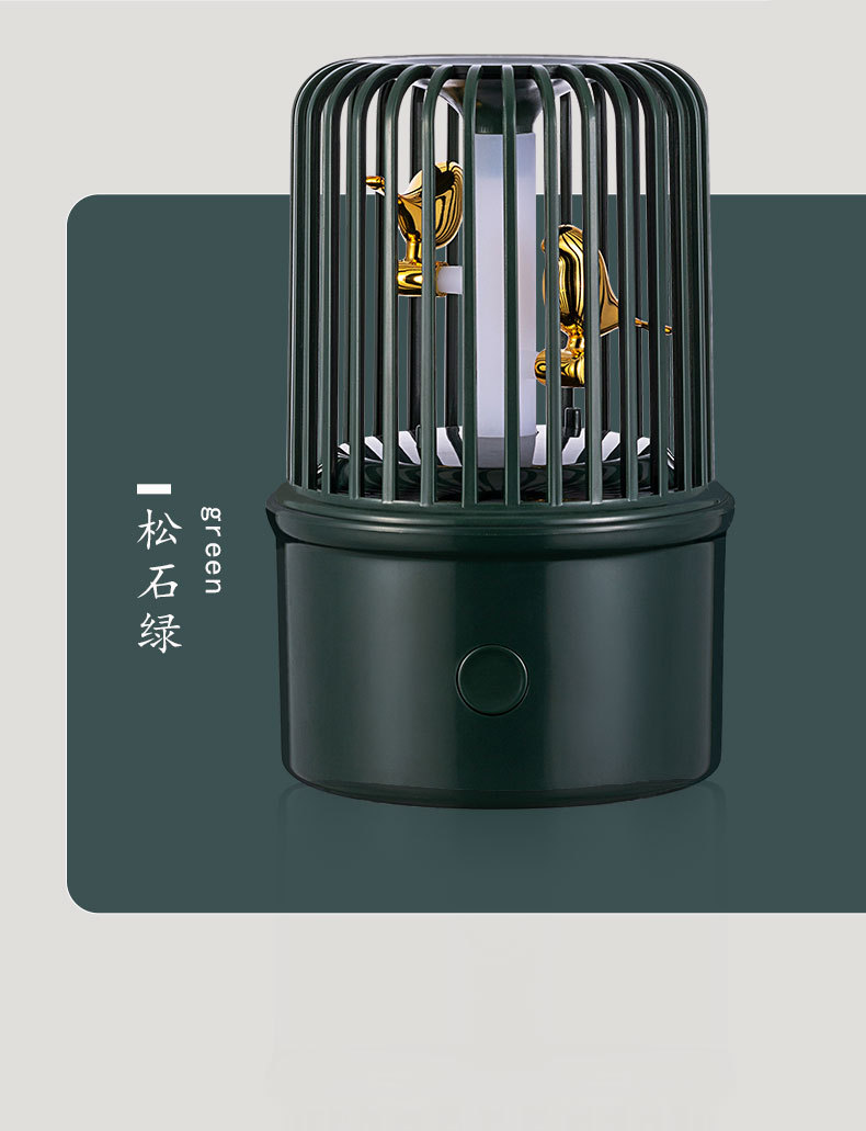 报喜鸟加湿器鸟笼造型桌面补水仪香薰机详情17