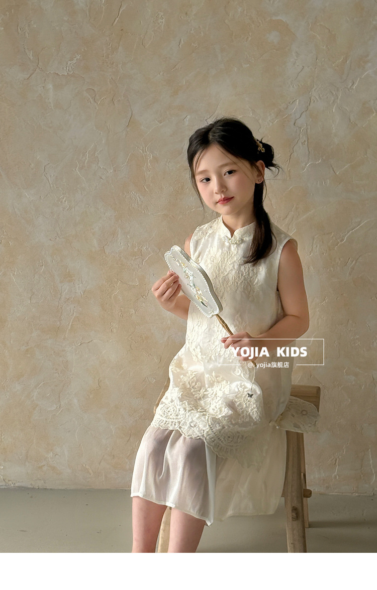 国潮YOJIA女童国风连衣裙夏装2025新款中式超仙女孩公主裙儿童节裙子详情28