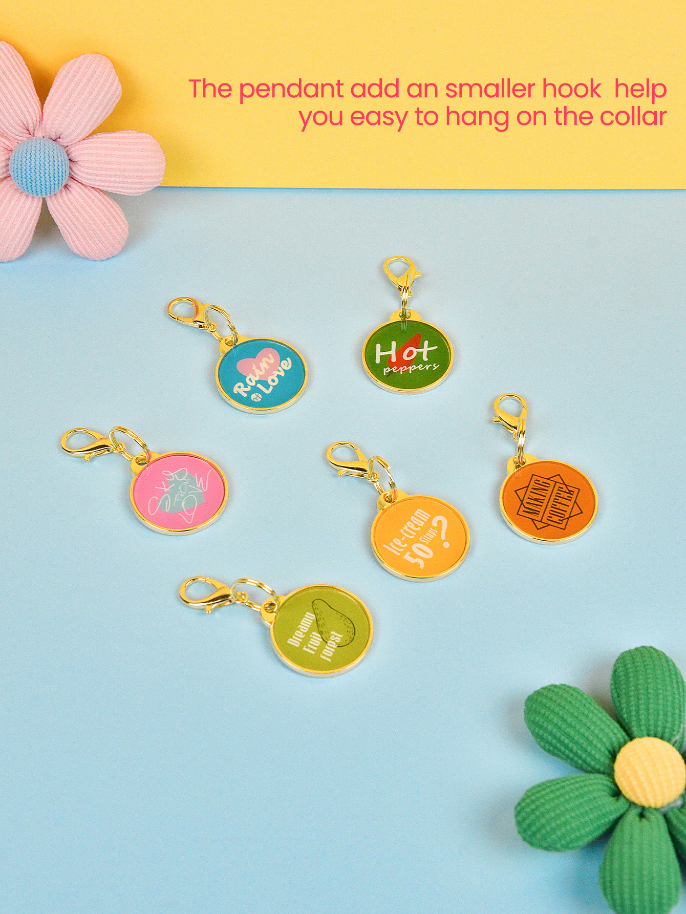 跨境新品夏日可爱时尚宠物胸背带吊坠适用于中大型宠物狗狗万圣节宠物详情8