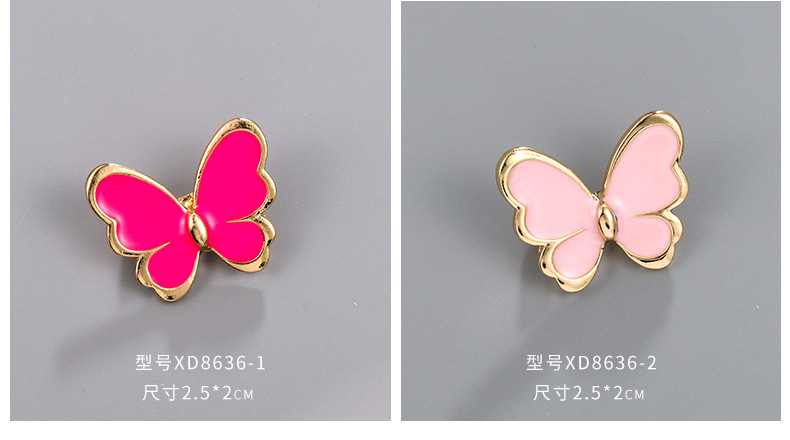 韩版滴油小蝴蝶服装胸针 时尚昆虫胸花 简约气质动物别针配饰品详情4