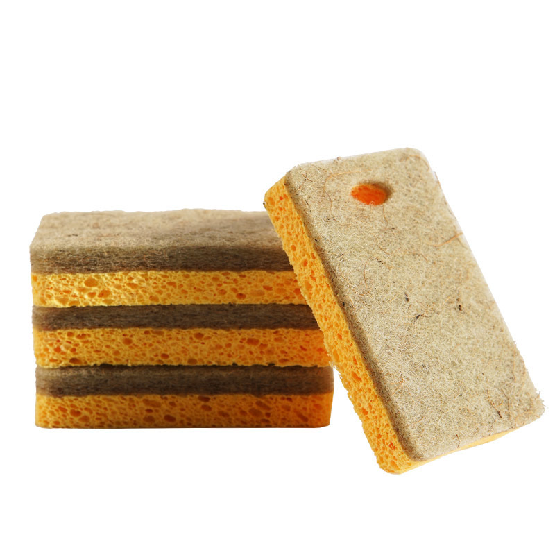定制供应各款式天然剑麻椰棕木浆棉海绵擦锅刷厨房清洁洗碗海绵块详情9