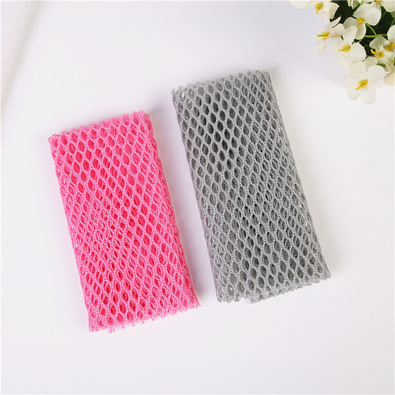 Korean mesh dishcloths, Korean 2p non-stick oil mesh dishcloths, kitchen scouring pads, dishwashing blocks, pot scrubbing cloths pic 18