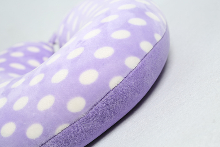 Dot Elastic fabric neck pillow, travel car office foam particle cartoon neck pillow, neck guard plush neck pillow pic 8