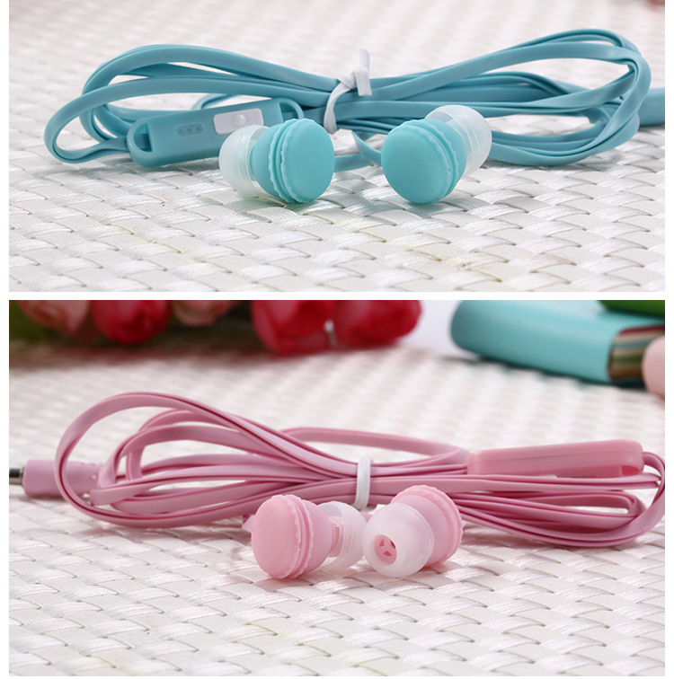 The manufacturer wholesals new cartoon wired in-ear headphones in candy-colored macaron storage cases and student mobile phone headphones pic 16