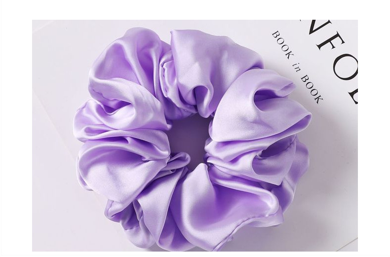 Wholesale French satin large intestine hair band, Korean style ins solid color fabric high-end hair accessory, extra-large pig large intestine hair band pic 17