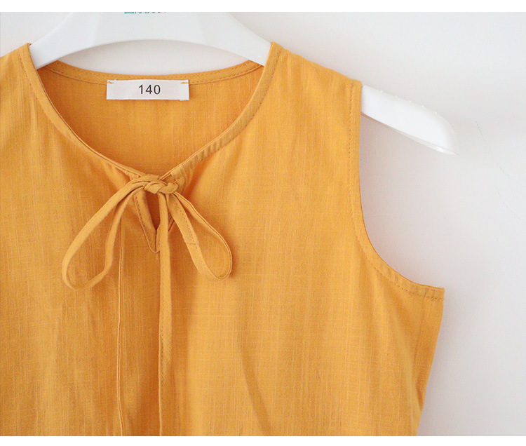 New candy-colored sleeveless vest dress for middle school girls in summer 2024, long beach dress for middle school children pic 25