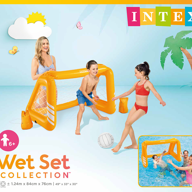 INTEX58507儿童水上水球框套装亲子互动戏水玩具充气漂浮球框批发详情2