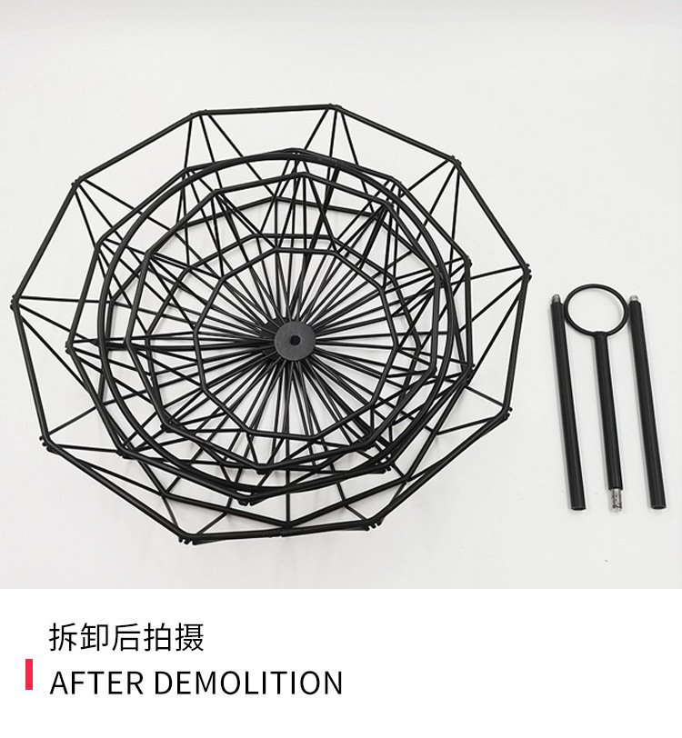 铁艺水果篮创意家用糖果水果盘北欧三层简约跨境格调干果盘批发详情22
