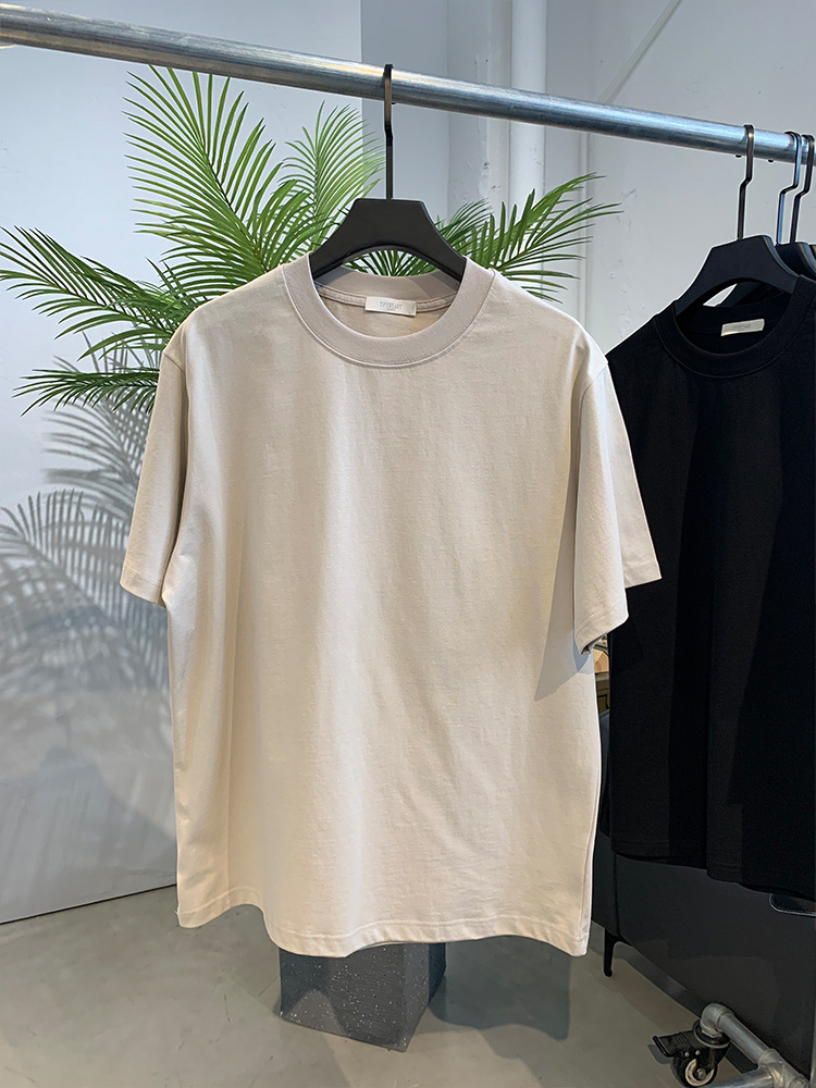 300克重磅厚款复古短袖t恤男潮牌宽松大码加肥加大男士半袖体恤潮详情15