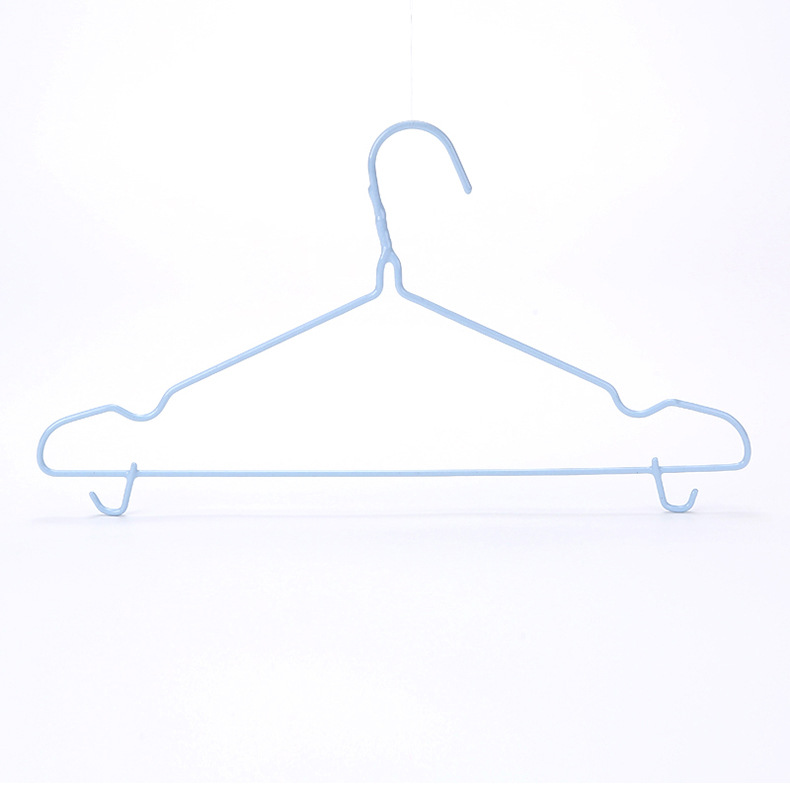 家用无痕全包防滑衣服架加粗铁艺衣架衣服挂多功能带挂钩浸塑衣架详情15