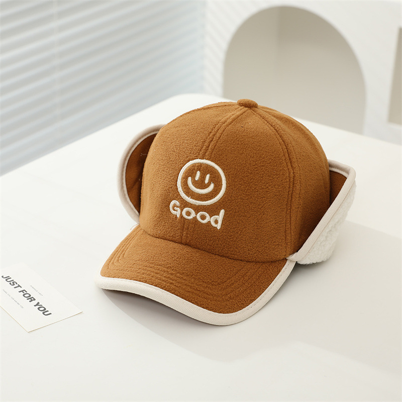 儿童帽冬男童毛呢加绒护耳雷锋帽宝宝鸭舌帽保暖棒球帽韩版学生潮详情12