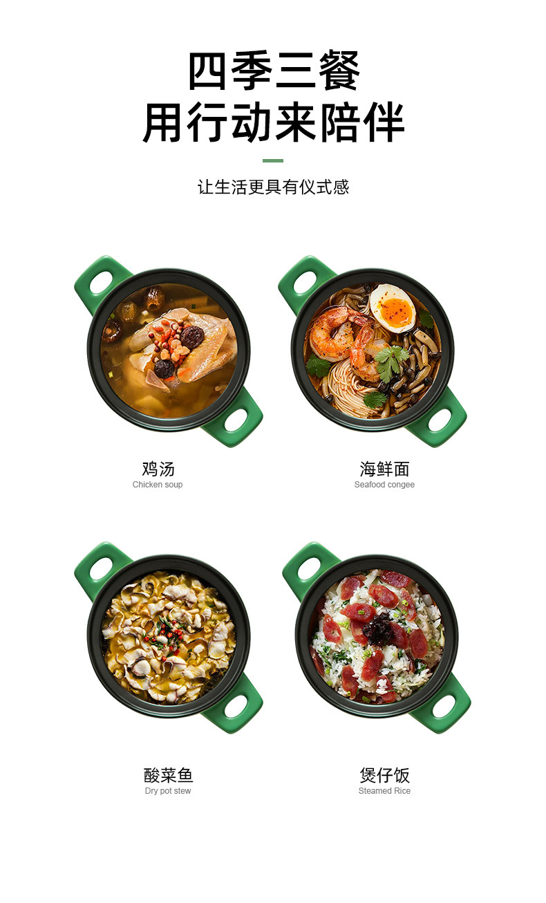CNNB clay pot stew pot, household gas ceramic soup pot, small high-temperature resistant 煲仔饭 pot, stone pot for making soup, clay pot pic 3