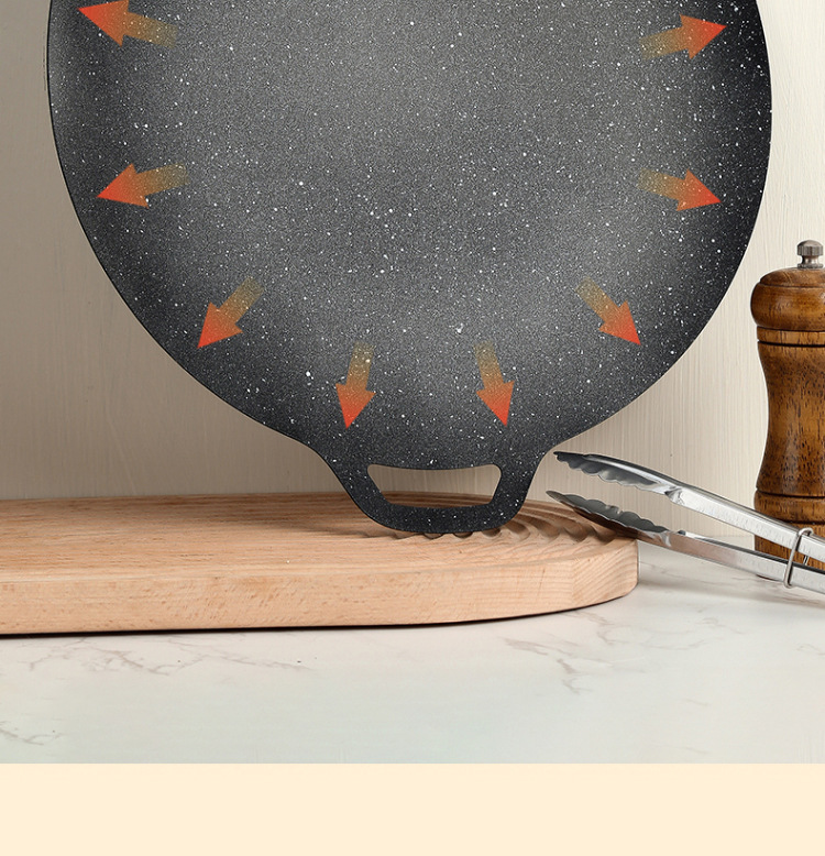 韩式户外烤盘家用麦饭石电磁炉烤肉盘商用不粘锅卡式炉铁板烧烤盘详情17