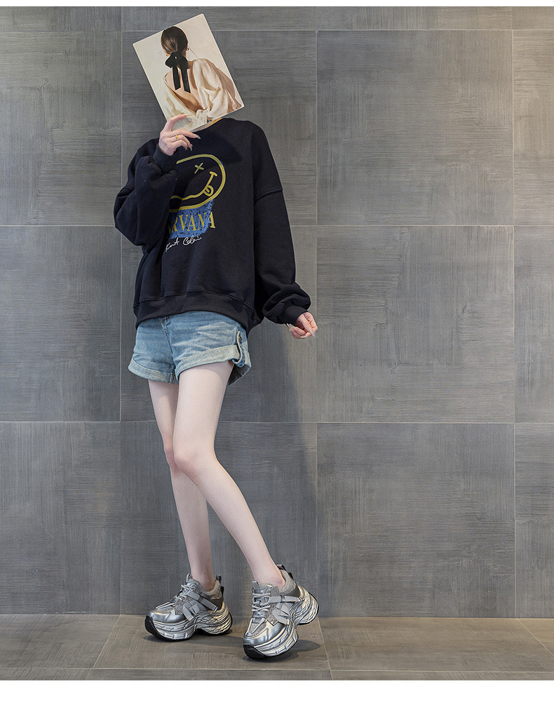 厚底网红时尚老爹鞋女2025新款休闲百搭内增高轻便小个子运动潮鞋详情23